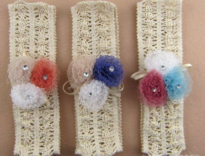 Small flowers lace stretch headband