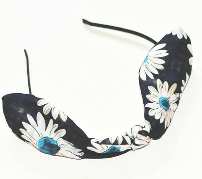 Chiffon flowers bow knot headband