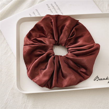 Over-size glossy satin scrunchies