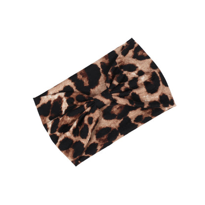 Leopard print 2-way bandanna headband