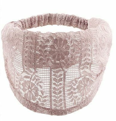 Floral lace bandanna elastic headband