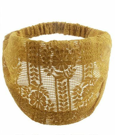 Floral lace bandanna elastic headband