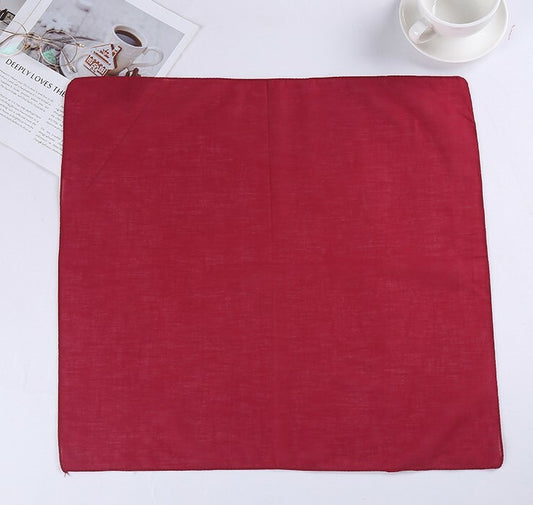 Plain colour square bandanna scarf