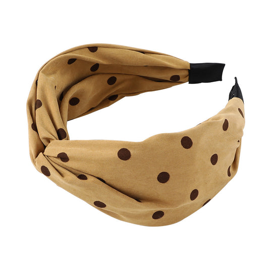 Twist front polka dots headband