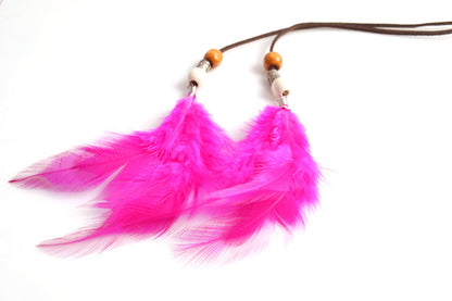 Hot pink feather tie