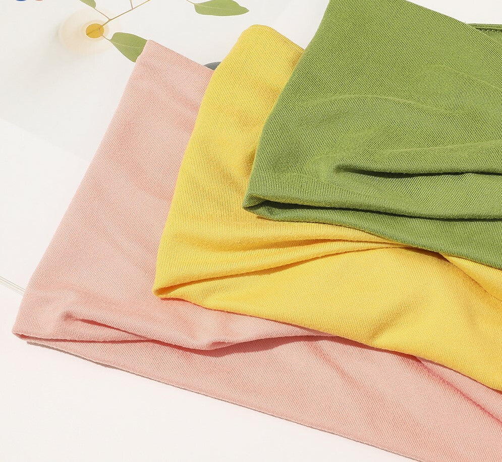 2-way stretchy jersey cotton headband in plain colours