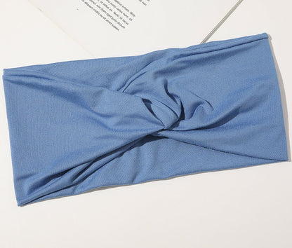 2-way stretchy jersey cotton headband in plain colours