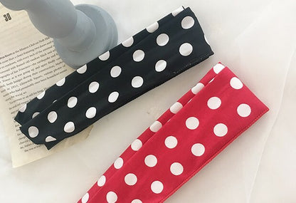 Polka dots cotton twist hair scarf