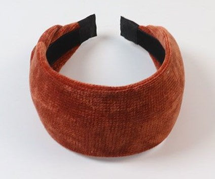 Corduroy velvet flat wide headband