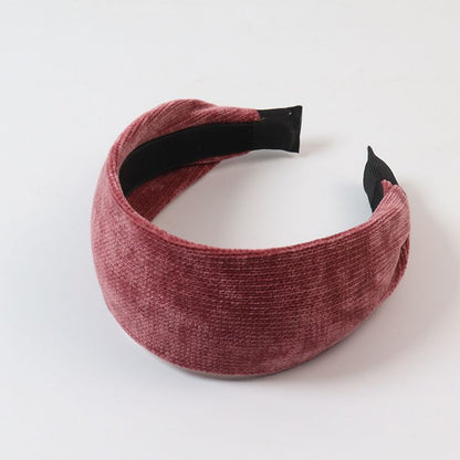 Corduroy velvet flat wide headband