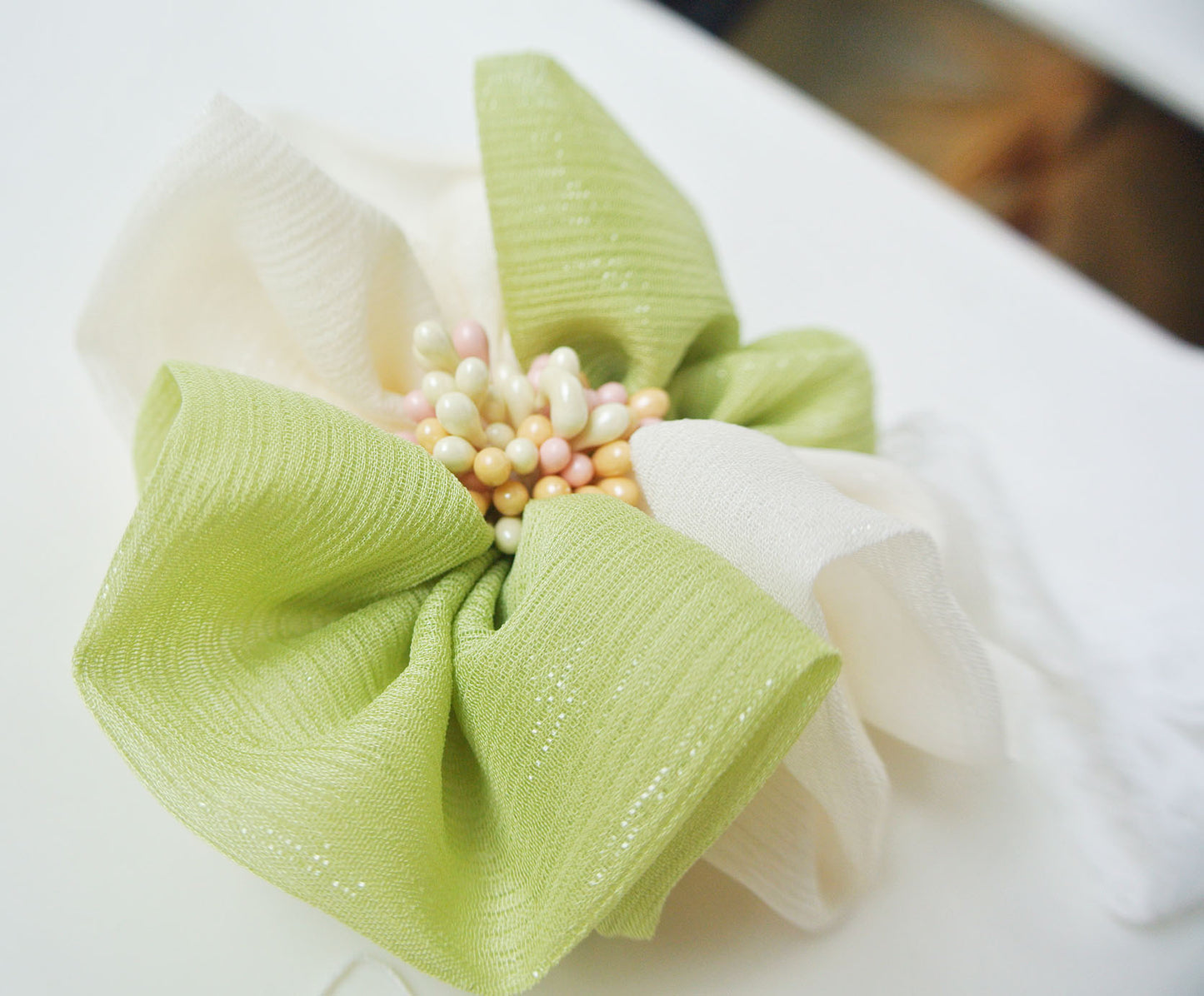 Holiday flower lace headband