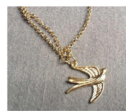 Dangling swallow hair chain (front-head)