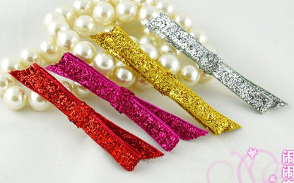 Glitter bow-tie bobby pin hair clip