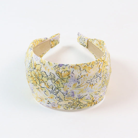 Floral prints flat wide headband