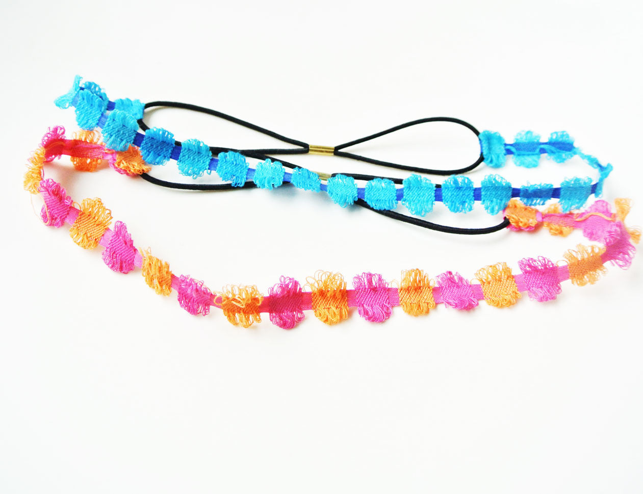 Rainbow-circle elastic headband