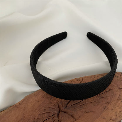 Plain colours ruched wide headband