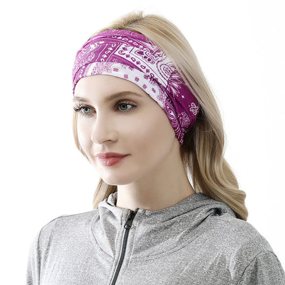 Multi-purpose seamless head wrap in multicolour print