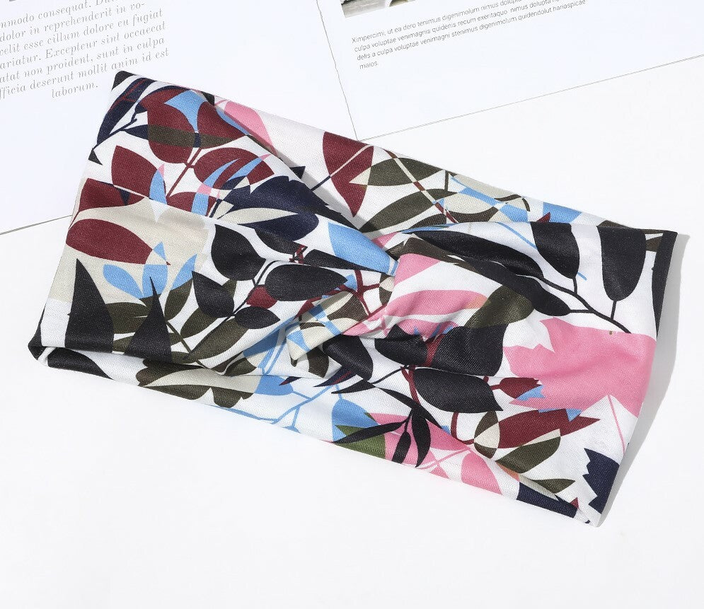 2-way stretch headband in multi-coloured printings
