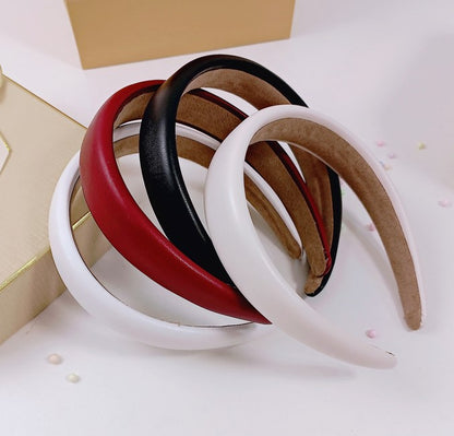 3cm wide padded leather headband