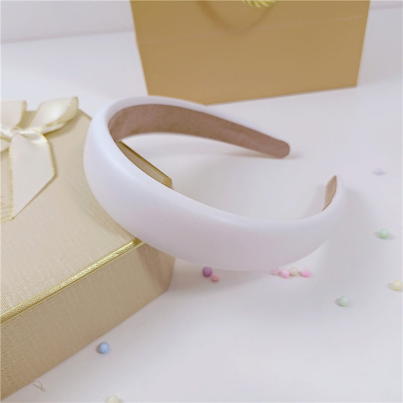 3cm wide padded leather headband