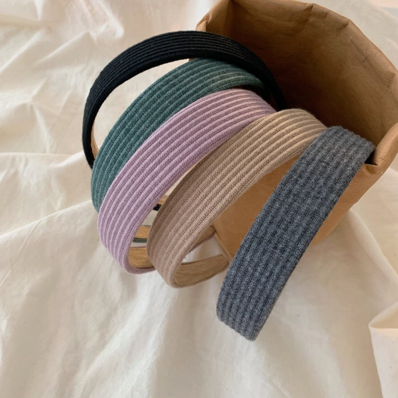 Striped knitted fabric headband