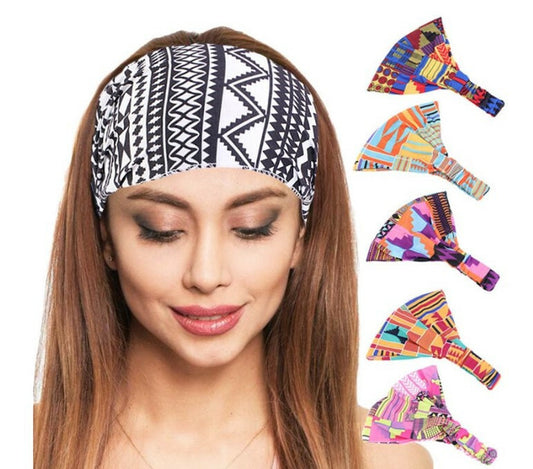 Geometric Patterns multi-coloured bandanna headband