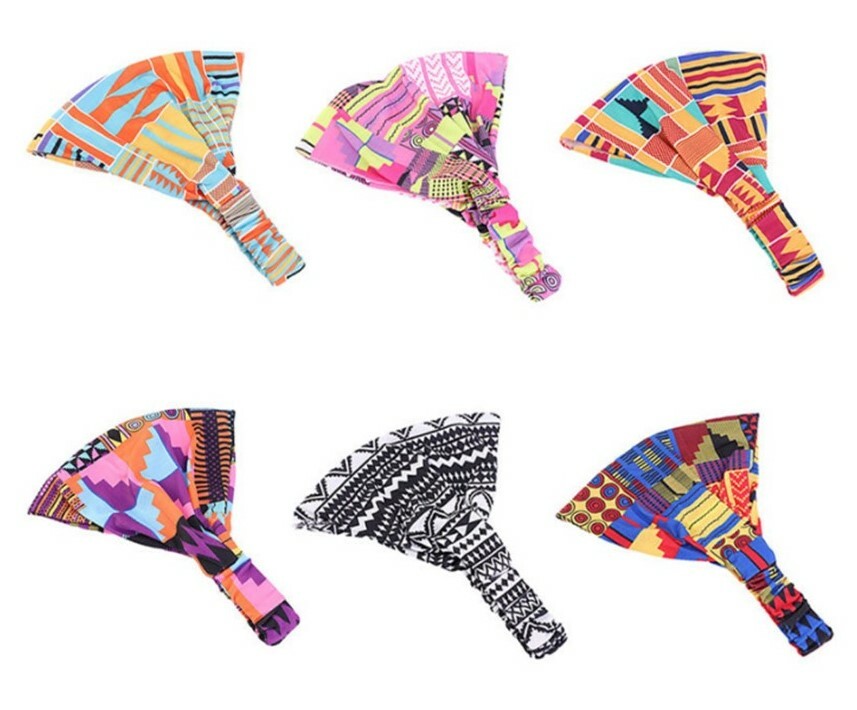Geometric Patterns multi-coloured bandanna headband
