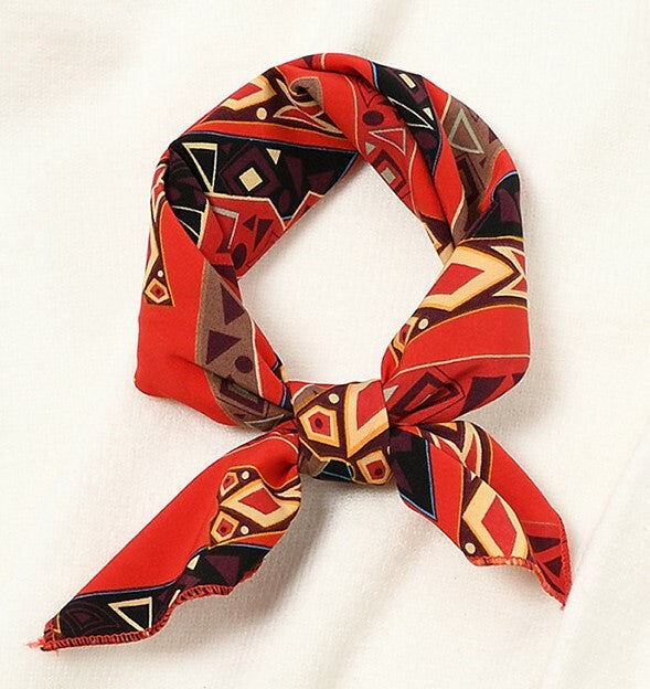 Geometry chiffon square scarf