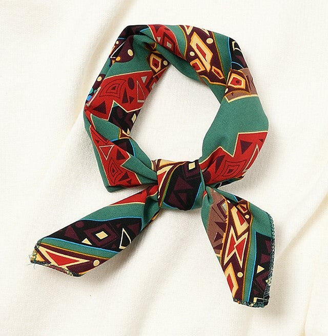 Geometry chiffon square scarf