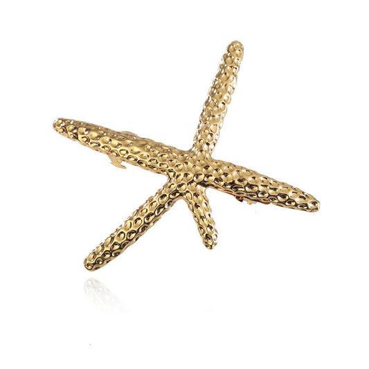 Star fish metallic hair barrette