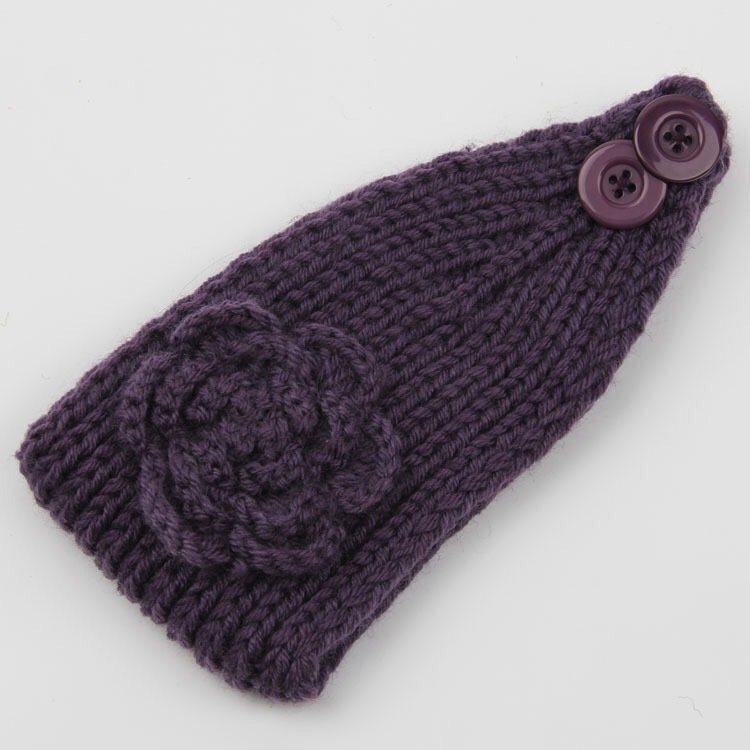 Flower crochet headband