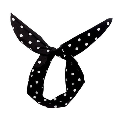 Polka dots twist hair scarf