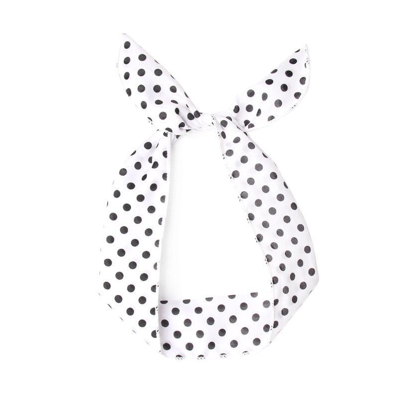 Polka dots twist hair scarf