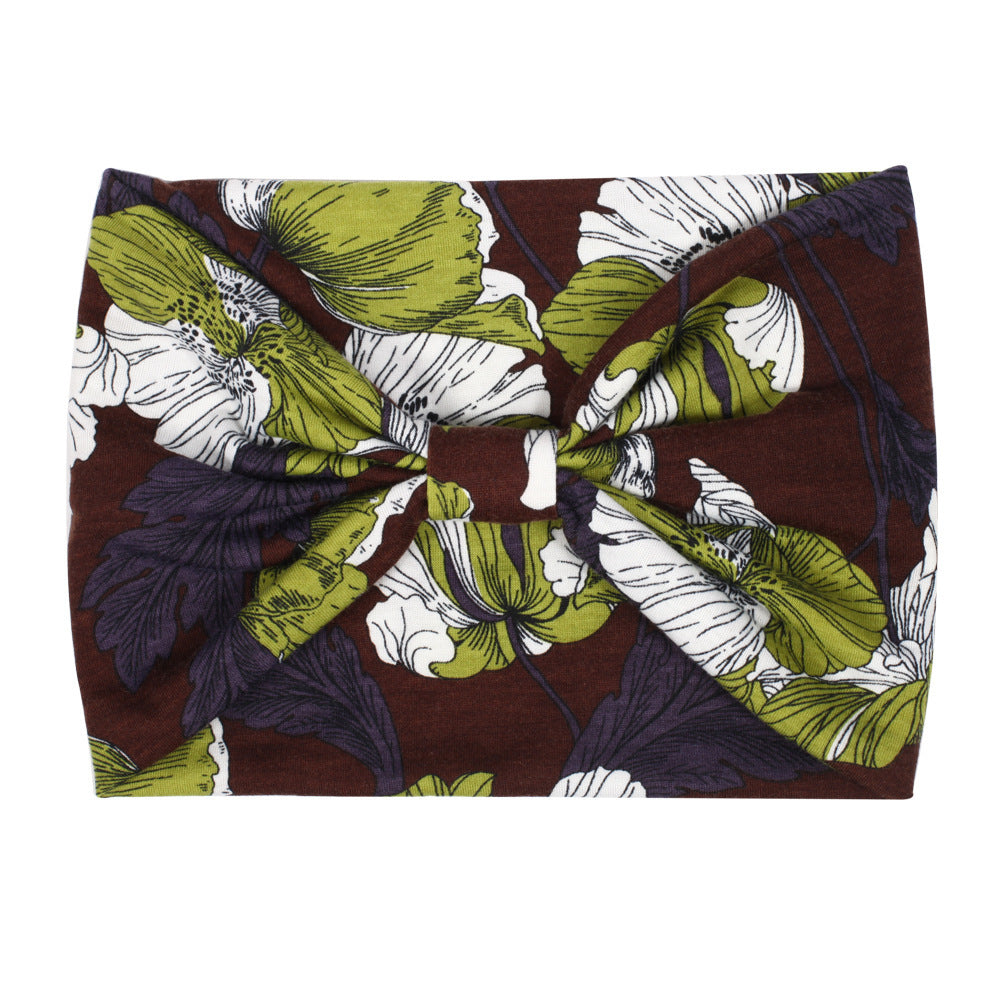 Multi-coloured floral 2-way bandanna headband