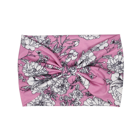 Large flowers 2-way bandanna headband