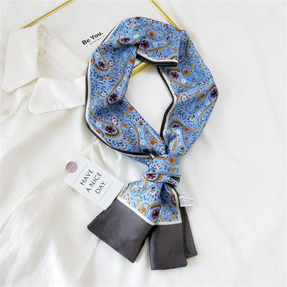 Paisley print long rectangle scarf