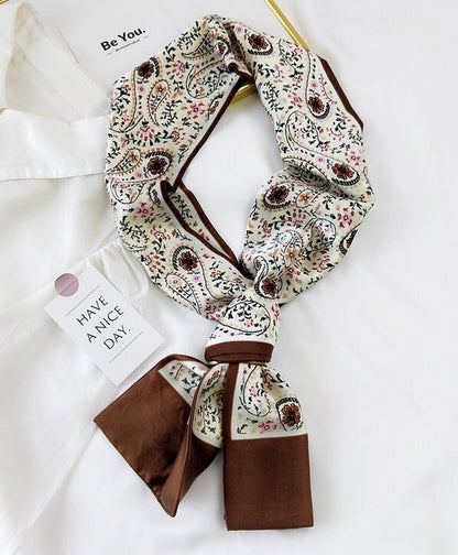 Paisley print long rectangle scarf