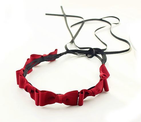 Long-tailed 6x bowknot elastic headband