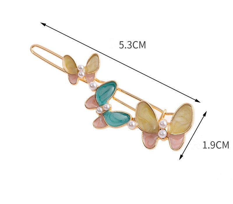 Multicolour butterfly hair slide