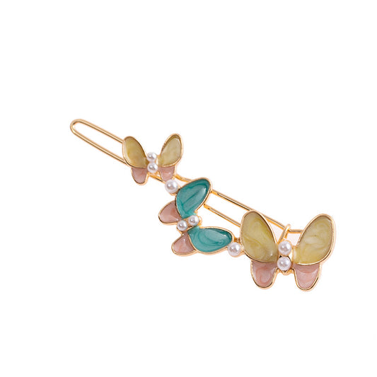 Multicolour butterfly hair slide