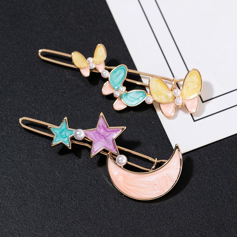 Multicolour butterfly hair slide