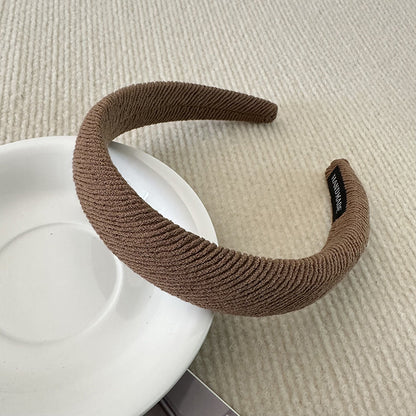 Corrugated plain thinly padded headband