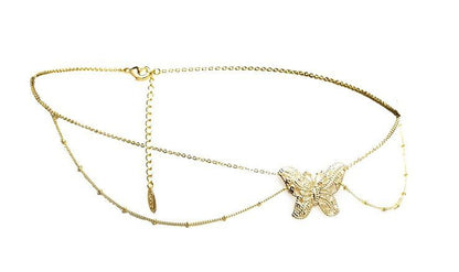 Beautiful butterfly gold chain head chain