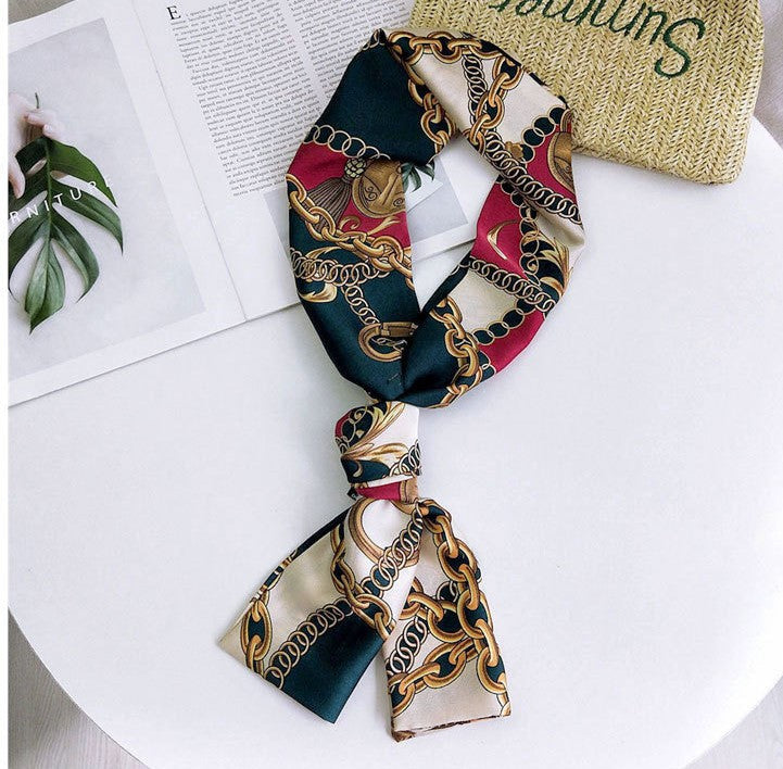 Chains patterned long rectangle scarf
