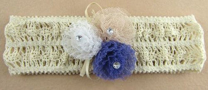 Small flowers lace stretch headband