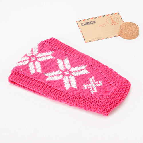 Snow flakes crochet headband