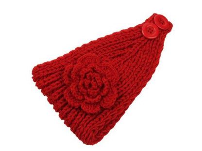 Flower crochet headband