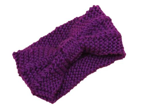 Two way knot wide crochet headband