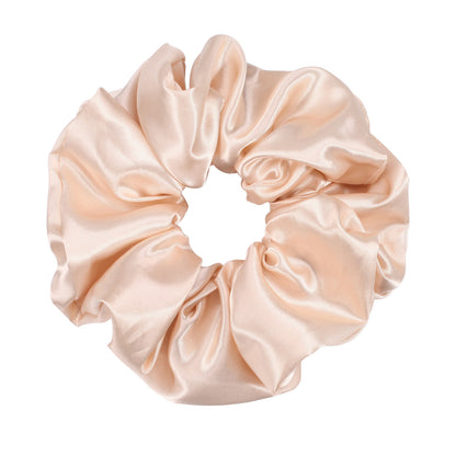 Large glossy satin scrunchies