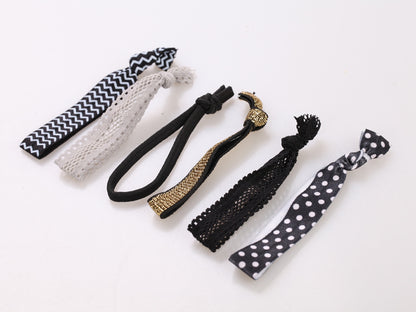 Printed elastic hair tie pack